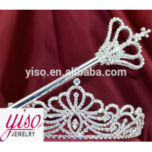 Moda personalizada princesa tiara princesa tiara e conjunto de varinha